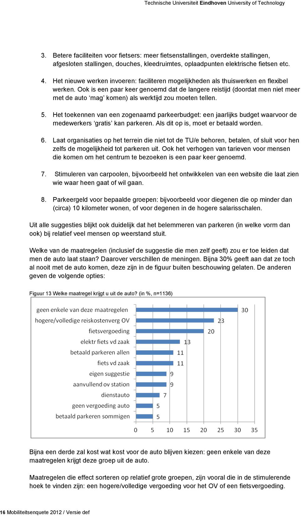 Ook is een paar keer genoemd dat de langere reistijd (doordat men niet meer met de auto mag komen) als werktijd zou moeten tellen. 5.