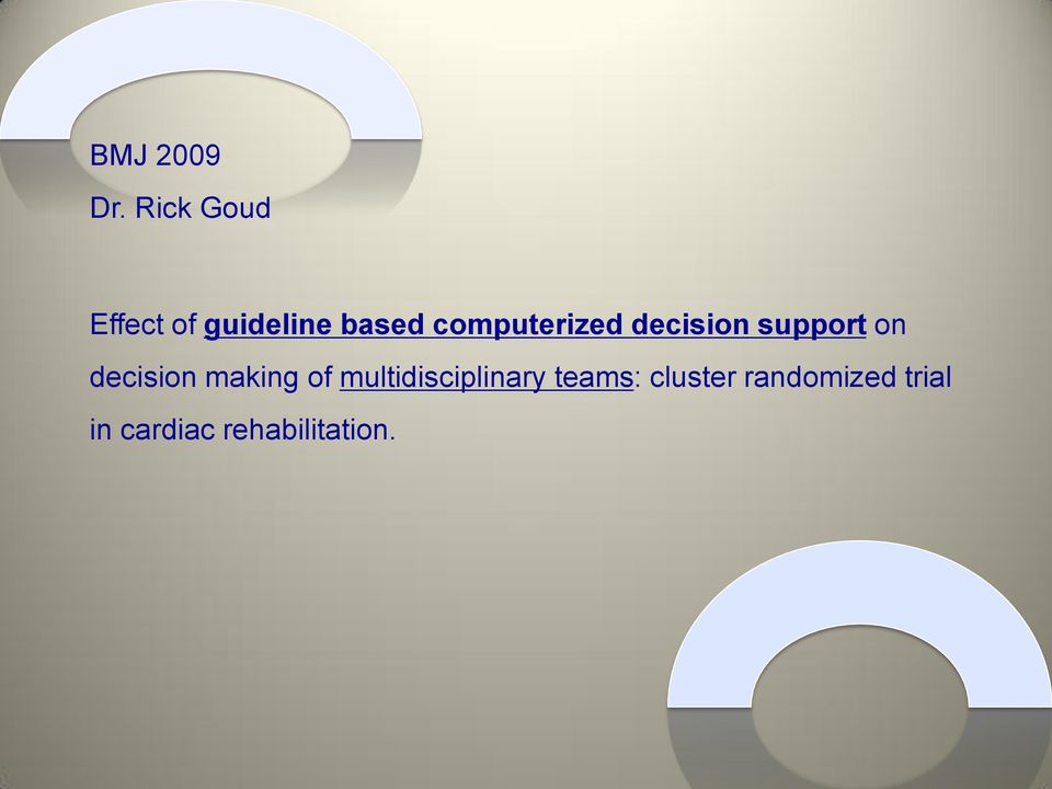 computerized decision support on decision