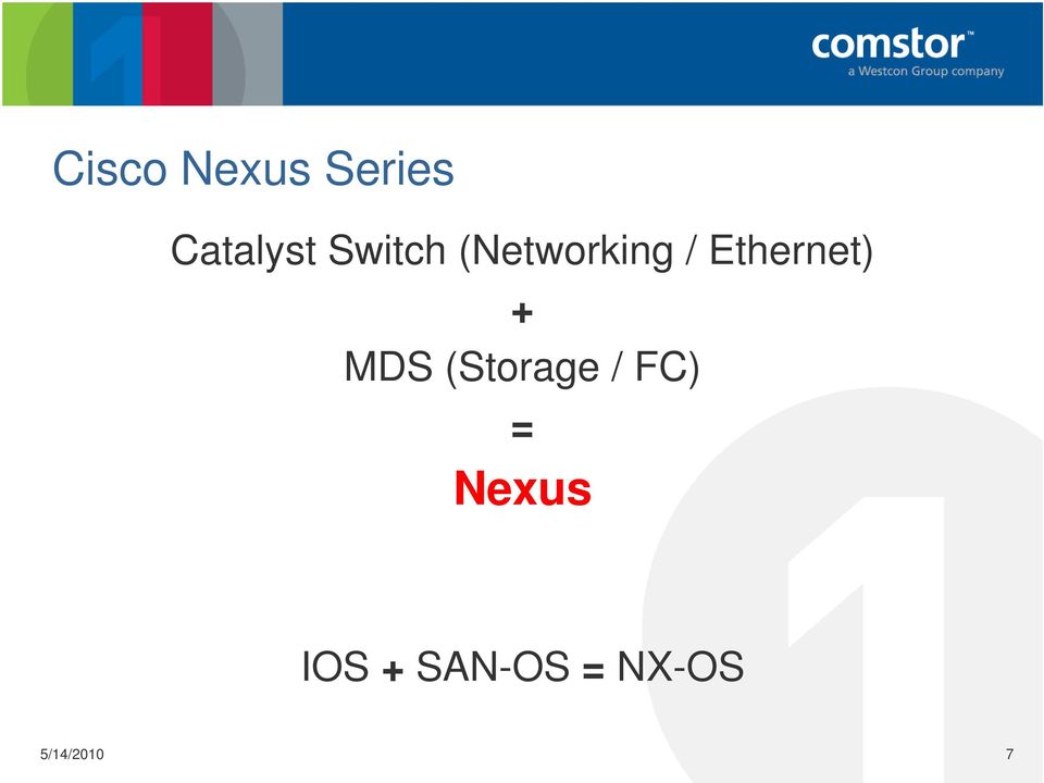 Ethernet) + MDS (Storage /