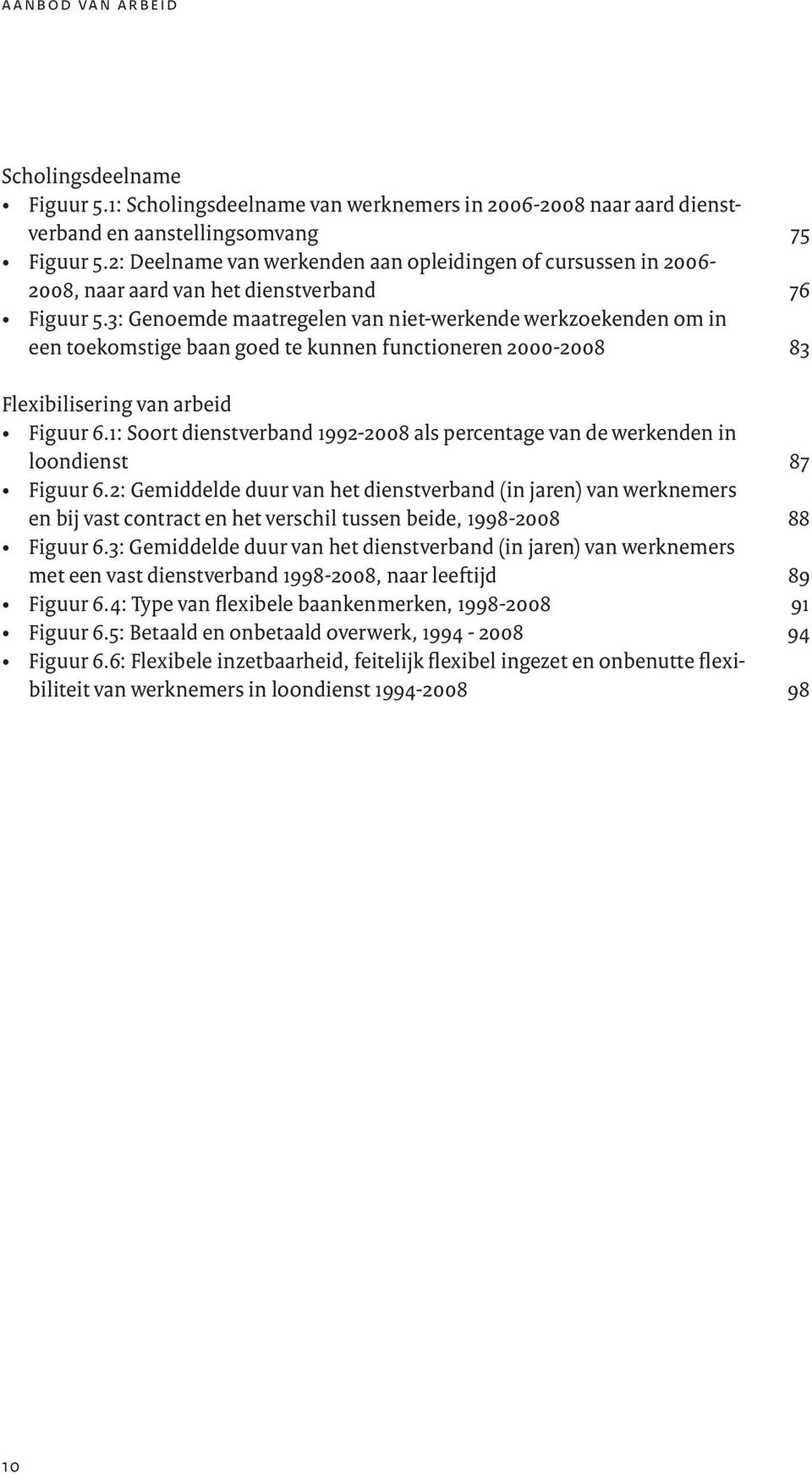 3: Genoemde maatregelen van niet-werkende werkzoekenden om in een toekomstige baan goed te kunnen functioneren 2000-2008 83 Flexibilisering van arbeid Figuur 6.