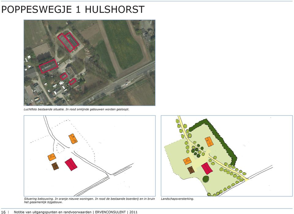 In oranje nieuwe woningen.