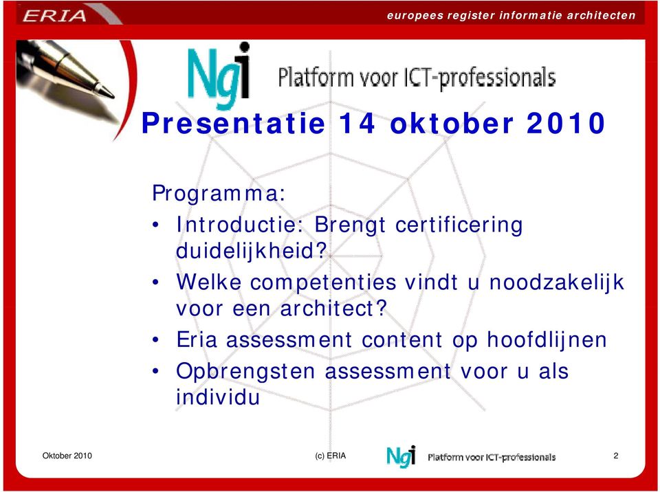 Welke competenties vindt u noodzakelijk voor een architect?