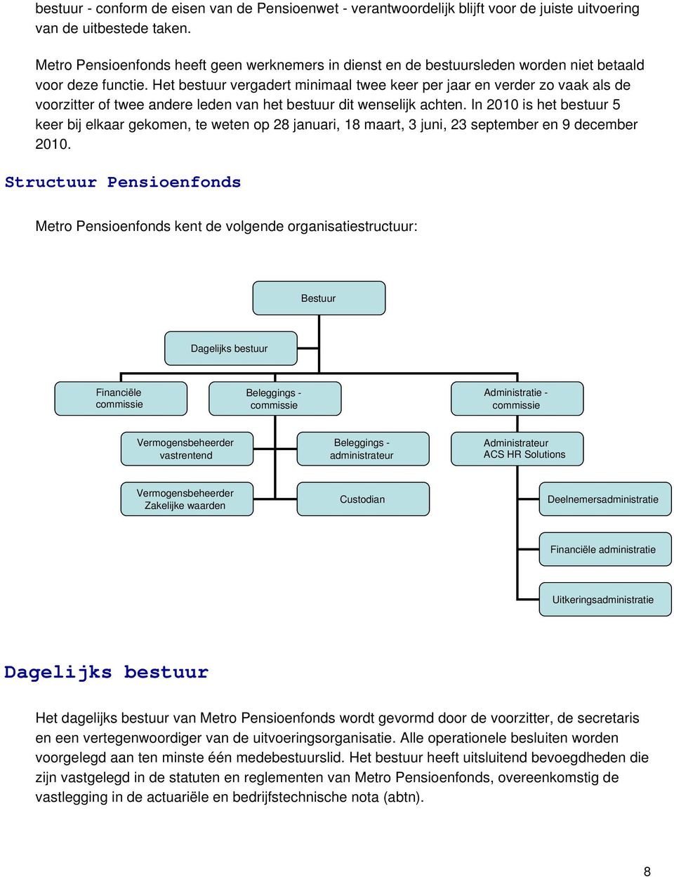 Het bestuur vergadert minimaal twee keer per jaar en verder zo vaak als de voorzitter of twee andere leden van het bestuur dit wenselijk achten.