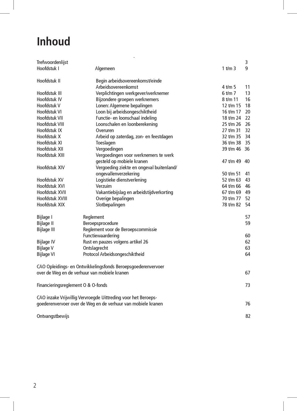 Bijzondere groepen werknemers 8 t/m 11 16 Hoofdstuk V Lonen: Algemene bepalingen 12 t/m 15 18 Hoofdstuk VI Loon bij arbeidsongeschiktheid 16 t/m 17 20 Hoofdstuk VII Functie- en loonschaal indeling 18