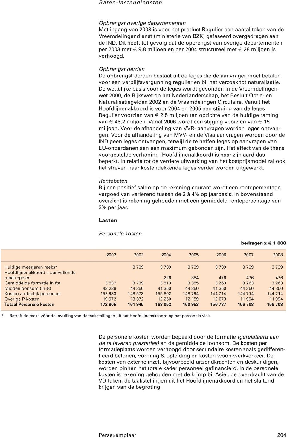 Opbrengst derden De opbrengst derden bestaat uit de leges die de aanvrager moet betalen voor een verblijfsvergunning regulier en bij het verzoek tot naturalisatie.