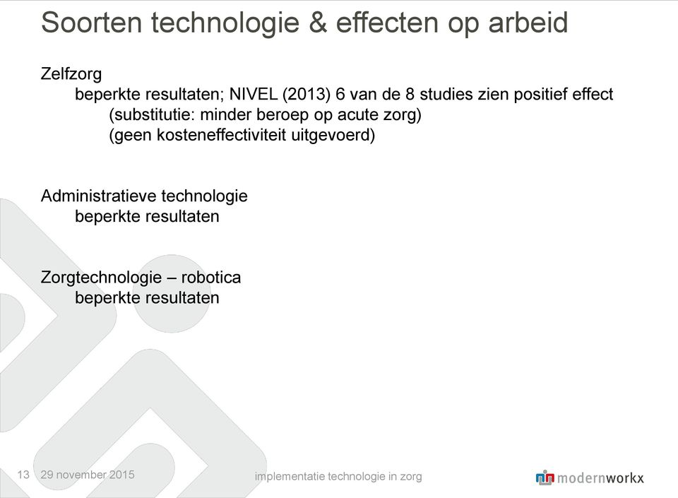 acute zorg) (geen kosteneffectiviteit uitgevoerd) Administratieve technologie