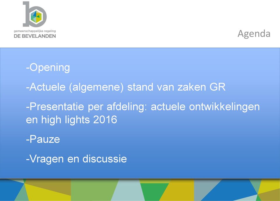 afdeling: actuele ontwikkelingen en