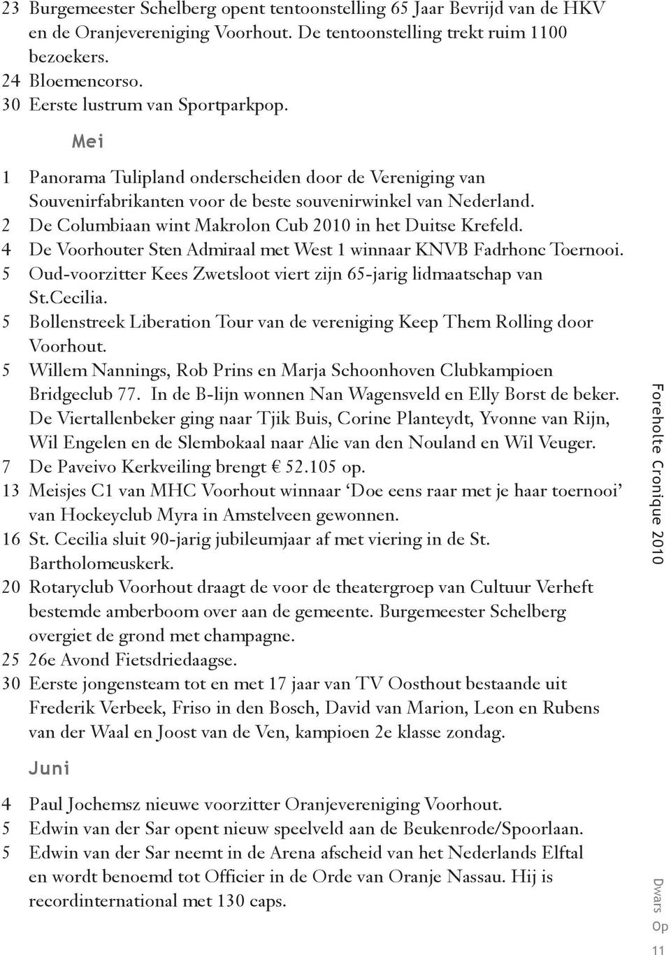 De Columbiaan wint Makrolon Cub 200 in het Duitse Krefeld. De Voorhouter Sten Admiraal met West winnaar KNVB Fadrhonc Toernooi. Oud-voorzitter Kees Zwetsloot viert zijn 6-jarig lidmaatschap van St.