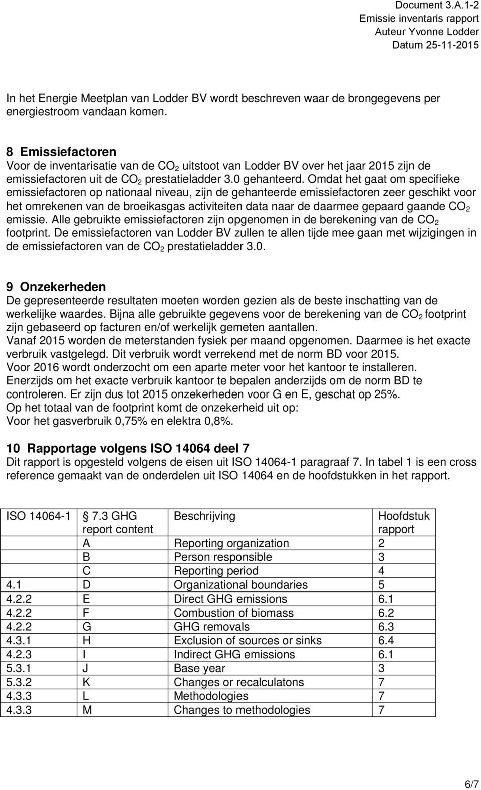 Omdat het gaat om specifieke emissiefactoren op nationaal niveau, zijn de gehanteerde emissiefactoren zeer geschikt voor het omrekenen van de broeikasgas activiteiten data naar de daarmee gepaard