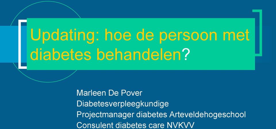 Marleen De Pover Diabetesverpleegkundige