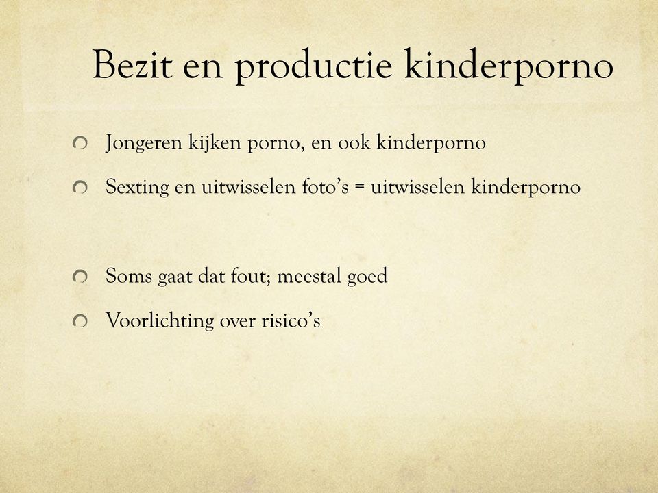 uitwisselen foto s = uitwisselen kinderporno