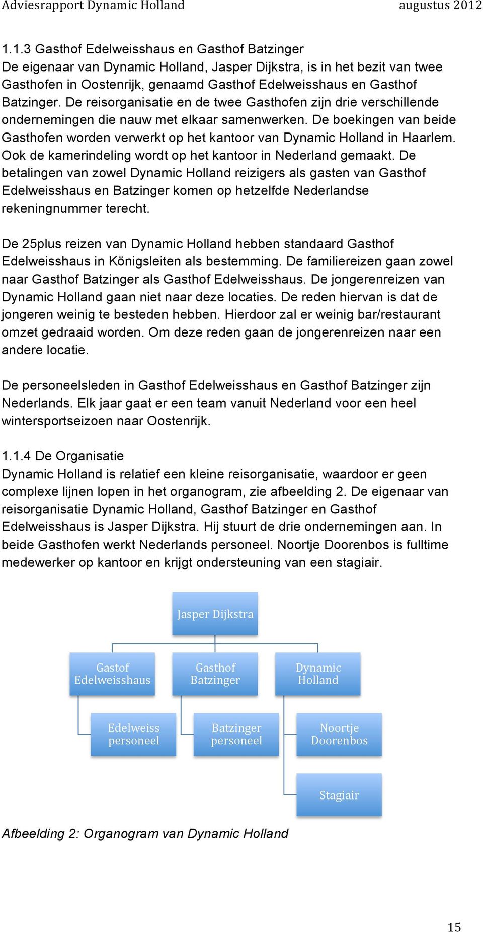 De boekingen van beide Gasthofen worden verwerkt op het kantoor van Dynamic Holland in Haarlem. Ook de kamerindeling wordt op het kantoor in Nederland gemaakt.