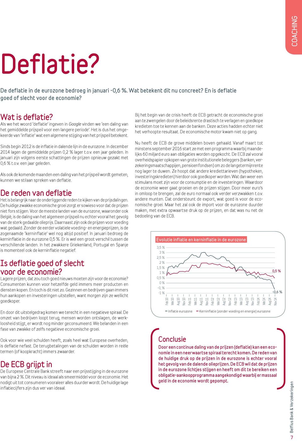 Het is dus het omgekeerde van inflatie wat een algemene stijging van het prijspeil betekent. Sinds begin 2012 is de inflatie in dalende lijn in de eurozone.