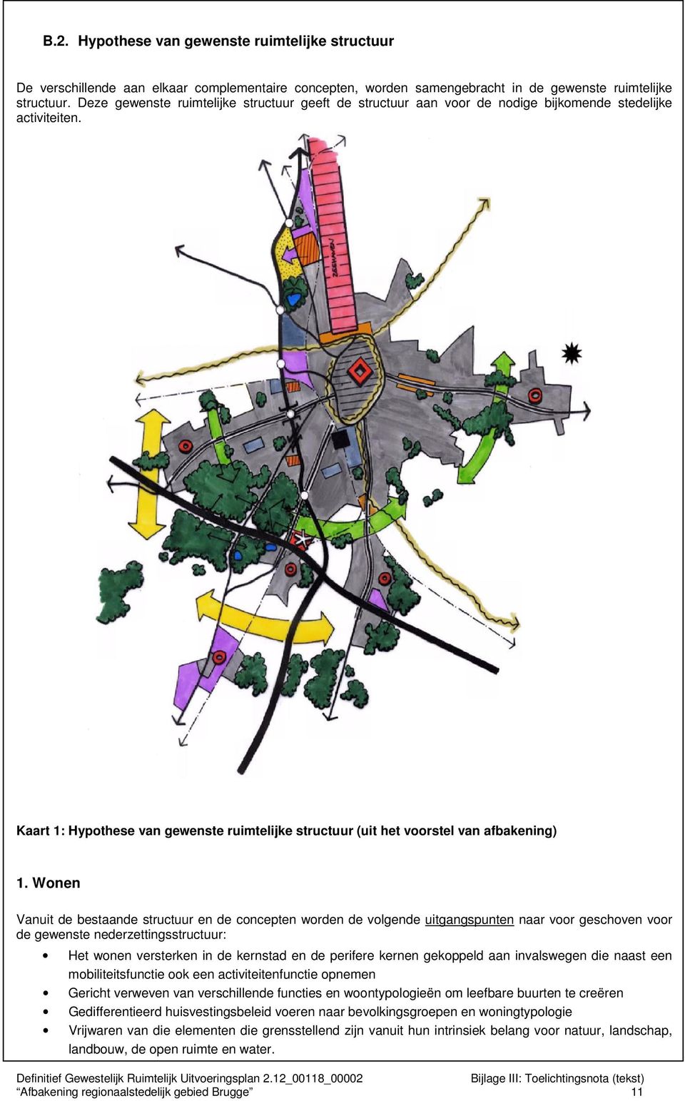 Wonen Vanuit de bestaande structuur en de concepten worden de volgende uitgangspunten naar voor geschoven voor de gewenste nederzettingsstructuur: Het wonen versterken in de kernstad en de perifere