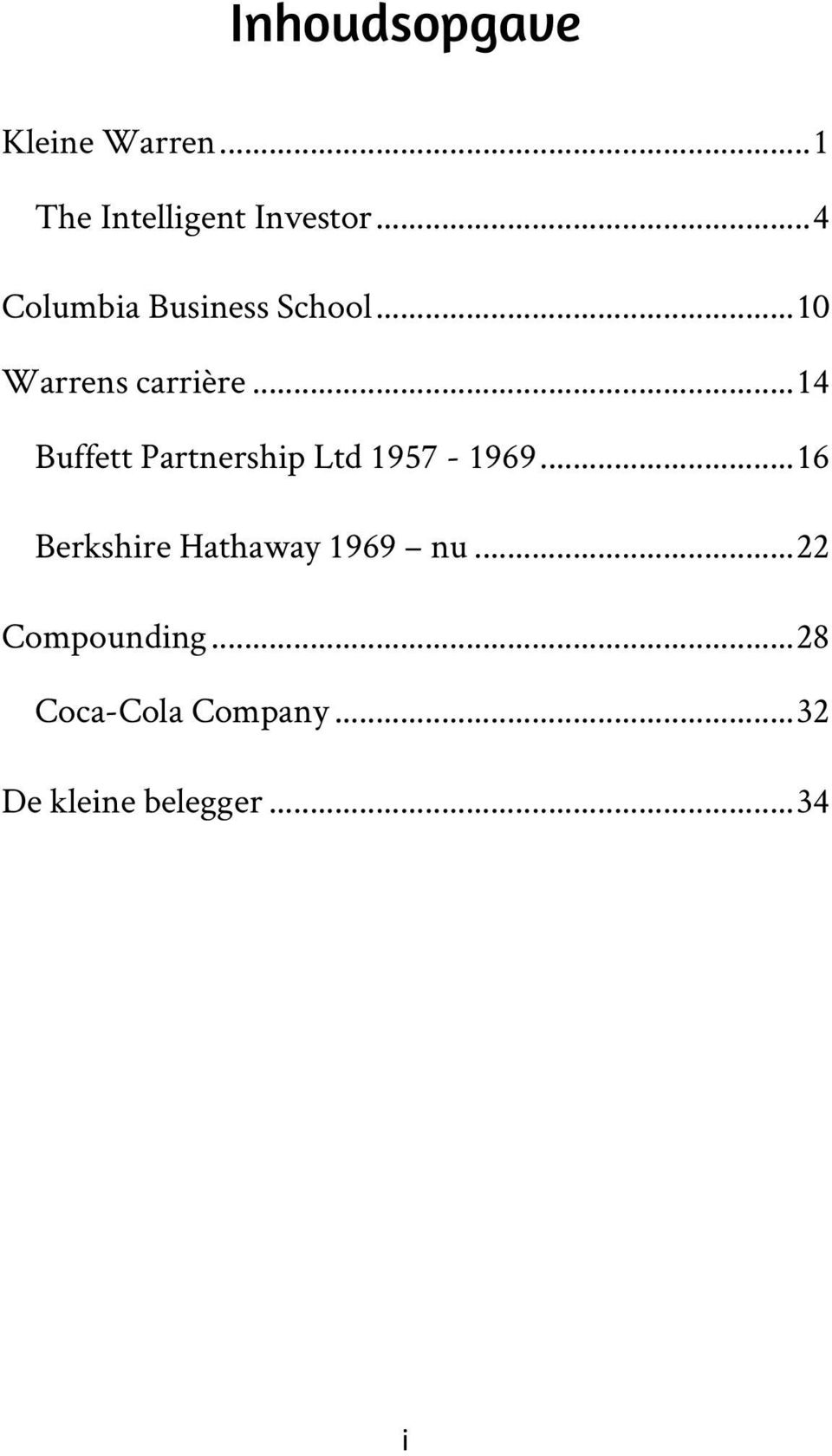 .. 14 Buffett Partnership Ltd 1957-1969.