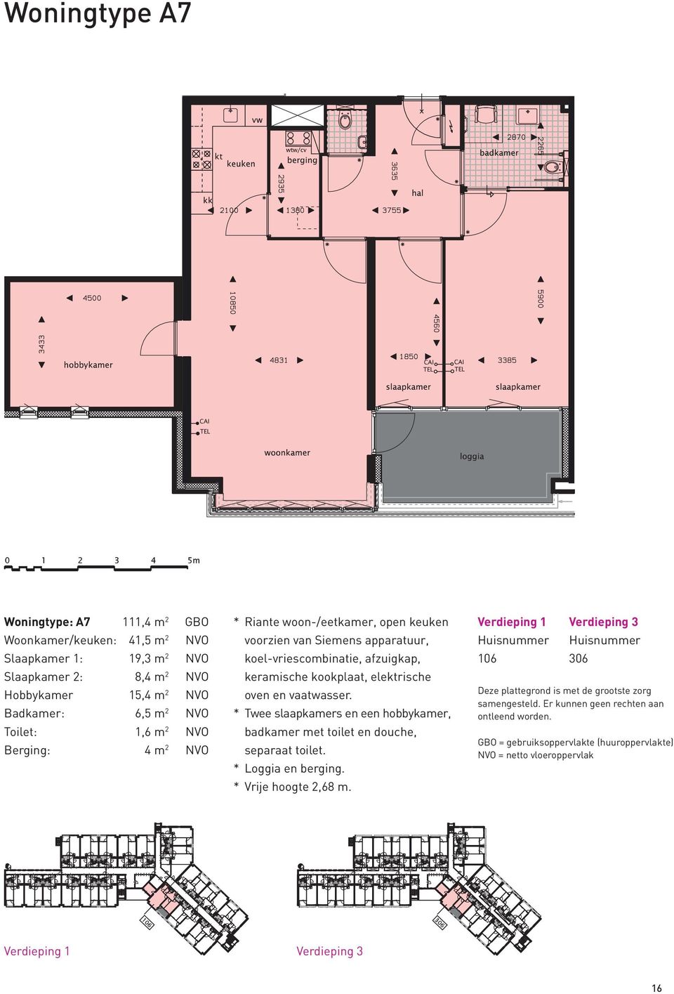 kookplaat, elektrische oven en vaatwasser. * Twee slaapkamers en een hobbykamer, badkamer met toilet en douche, separaat toilet. * Loggia en berging.