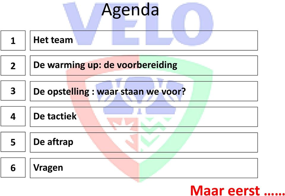 opstelling : waar staan we voor?