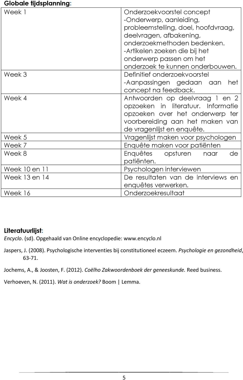 Week 4 Antwoorden op deelvraag 1 en 2 opzoeken in literatuur. Informatie opzoeken over het onderwerp ter voorbereiding aan het maken van de vragenlijst en enquête.