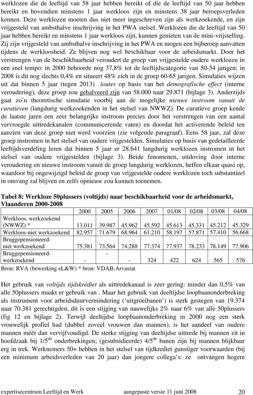 Werklozen die de leeftijd van 50 jaar hebben bereikt en minstens 1 jaar werkloos zijn, kunnen genieten van de mini-vrijstelling.