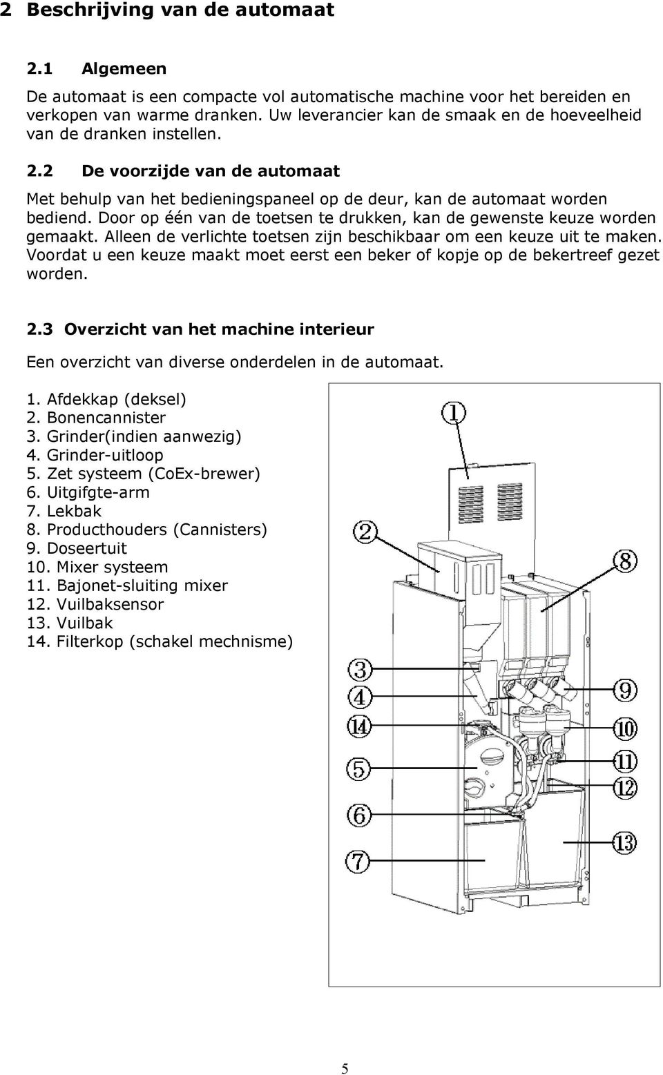 Door op één van de toetsen te drukken, kan de gewenste keuze worden gemaakt. Alleen de verlichte toetsen zijn beschikbaar om een keuze uit te maken.