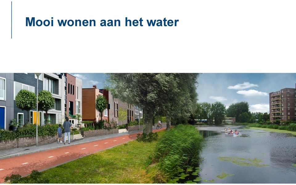 het water