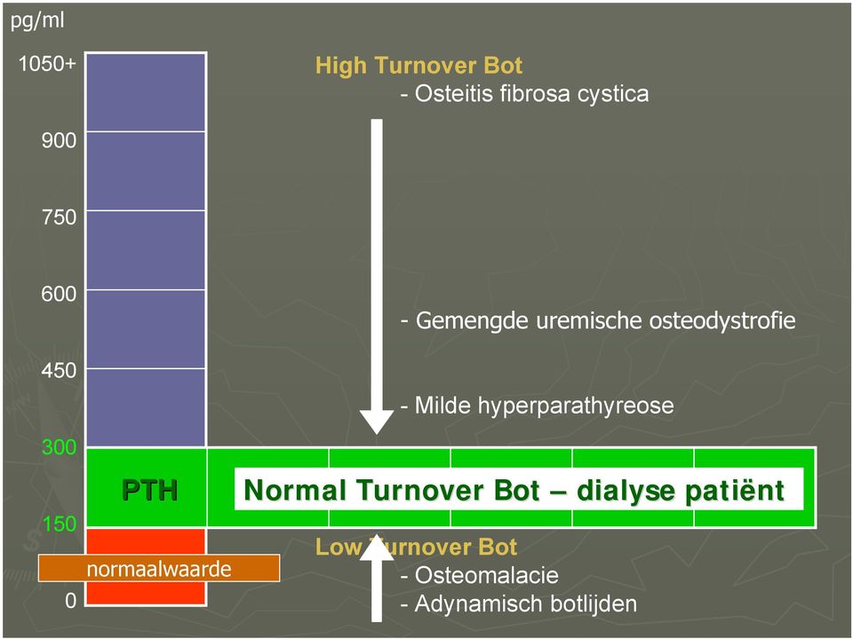 osteodystrofie - Milde hyperparathyreose Normal Turnover Bot