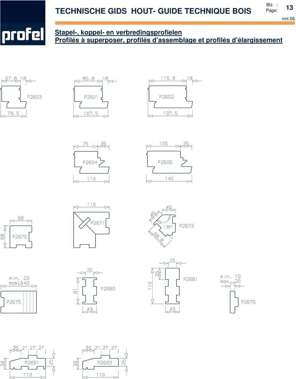 verbredingsprofielen Profilés à superposer,