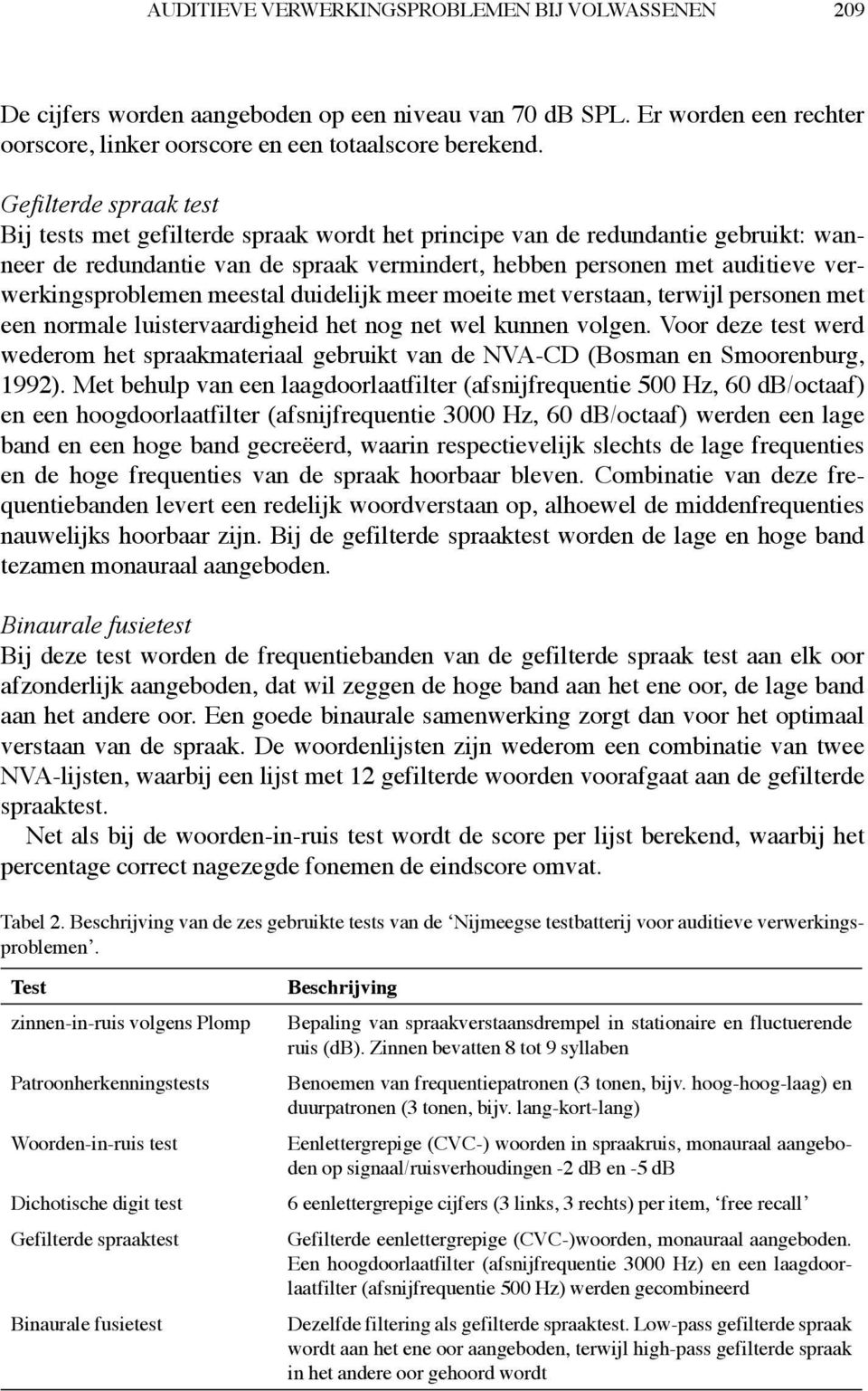 verwerkingsproblemen meestal duidelijk meer moeite met verstaan, terwijl personen met een normale luistervaardigheid het nog net wel kunnen volgen.