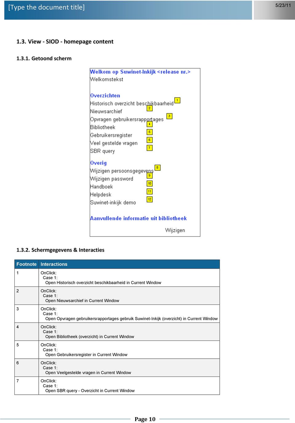 Nieuwsarchief in Current Window 3 OnClick: Open Opvragen gebruikersrapportages gebruik Suwinet-Inkijk (overzicht) in Current Window 4