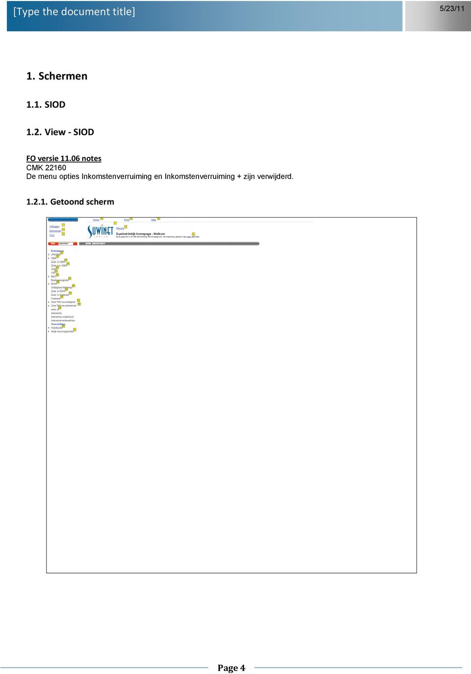 06 notes CMK 22160 De menu opties