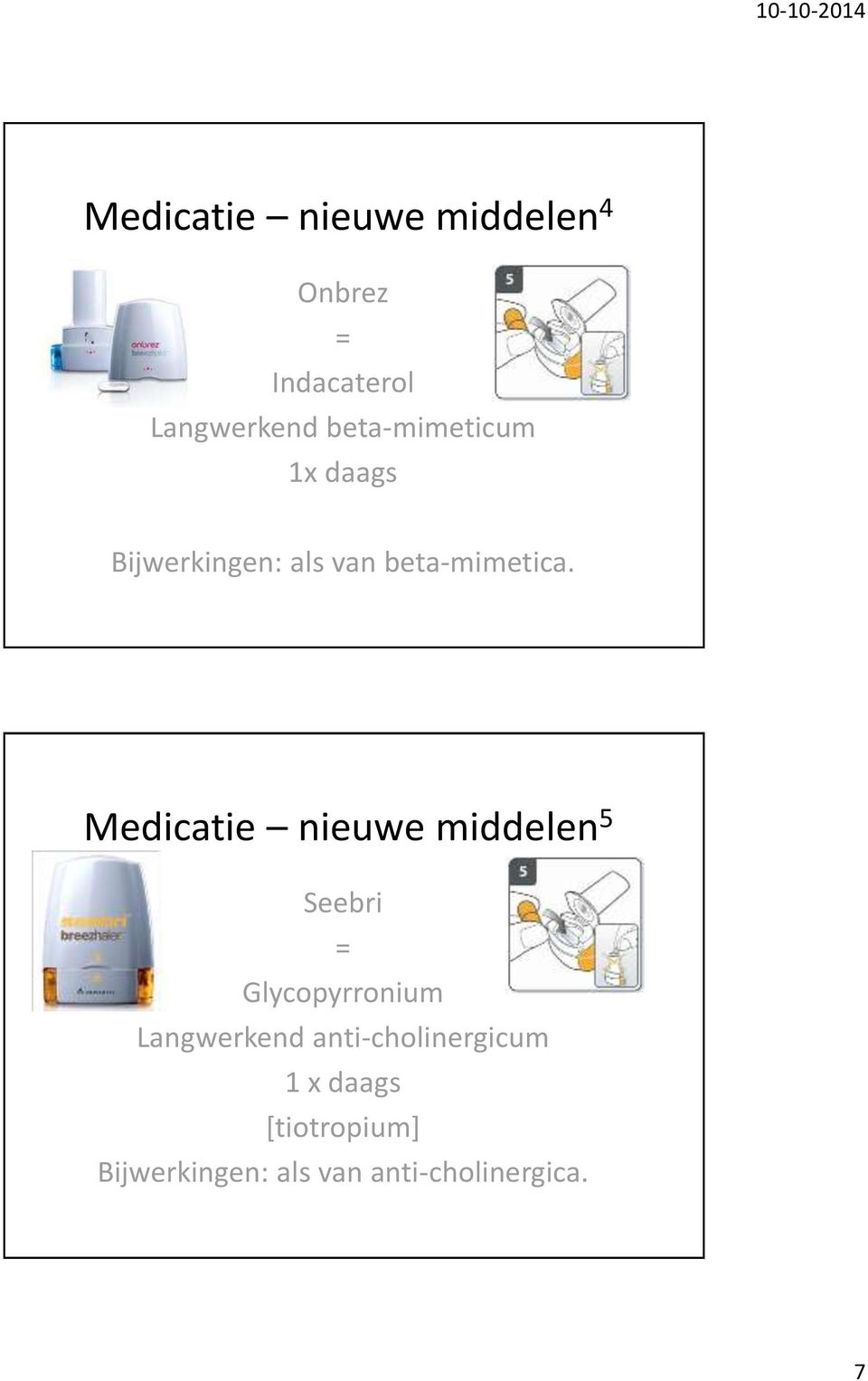 Medicatie nieuwe middelen 5 Seebri Glycopyrronium Langwerkend