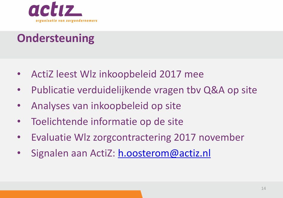 inkoopbeleid op site Toelichtende informatie op de site