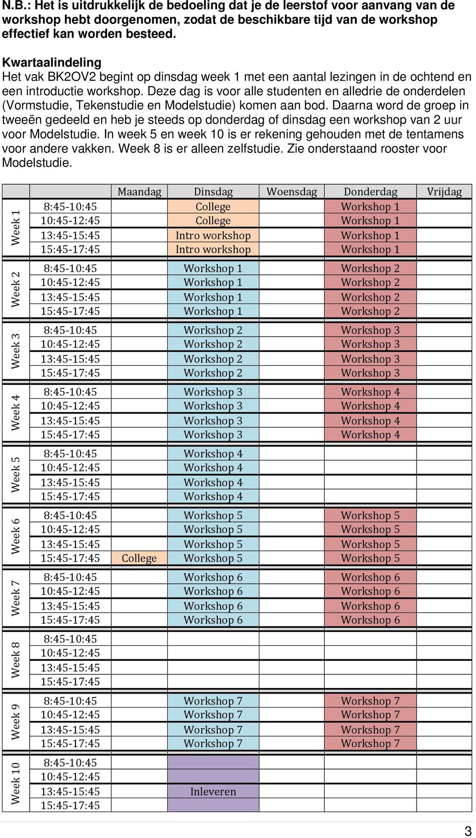 Deze dag is voor alle studenten en alledrie de onderdelen (Vormstudie, Tekenstudie en Modelstudie) komen aan bod.