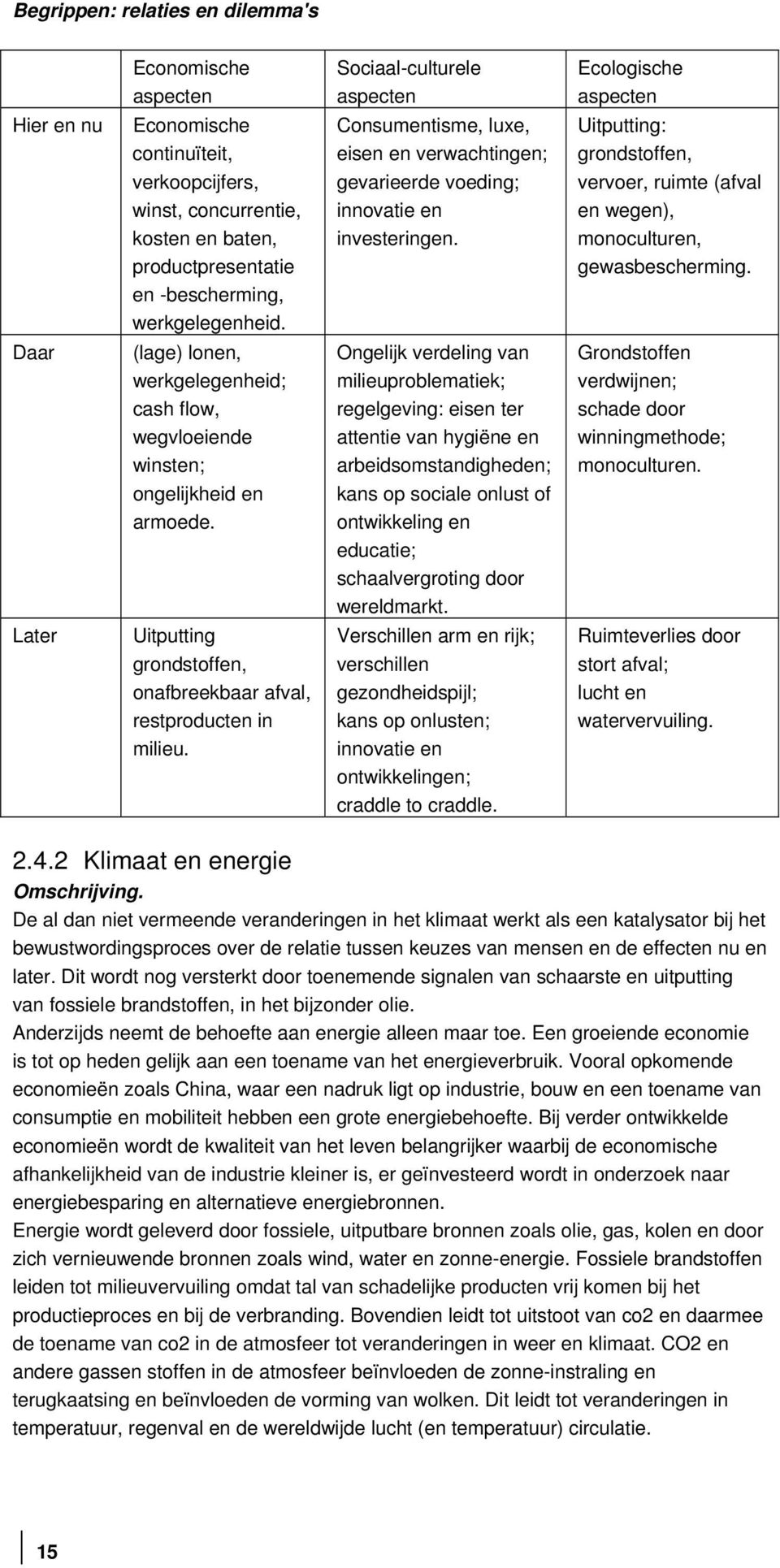 Sociaal-culturele aspecten Consumentisme, luxe, eisen en verwachtingen; gevarieerde voeding; innovatie en investeringen.