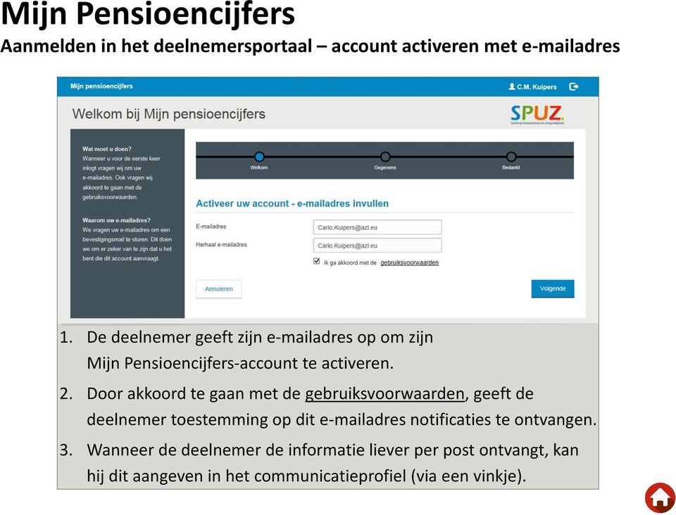 Door akkoord te gaan met de gebruiksvoorwaarden, geeft de deelnemer toestemming op dit e-mailadres