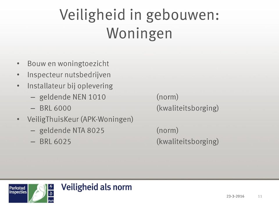 NEN 1010 (norm) BRL 6000 (kwaliteitsborging) VeiligThuisKeur