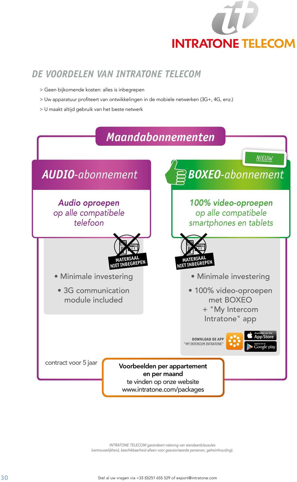 10 ANS NIEUW 100% video-oproepen op alle compatibele smartphones en tablets MATERIAAL NIET INBEGREPEN Minimale investering 3G communication module included MATERIAAL INBEGREPEN MATERIAAL NIET