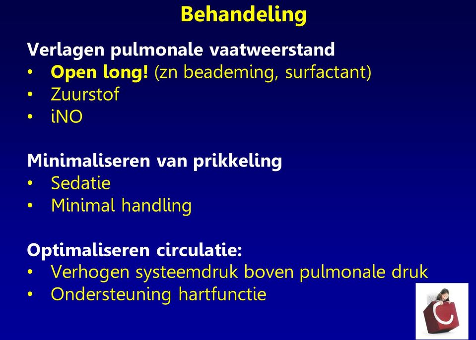 prikkeling Sedatie Minimal handling Optimaliseren