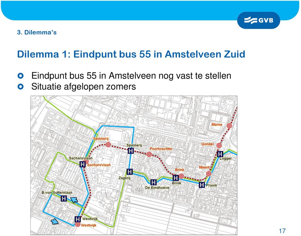 bus 55 in Amstelveen nog vast te