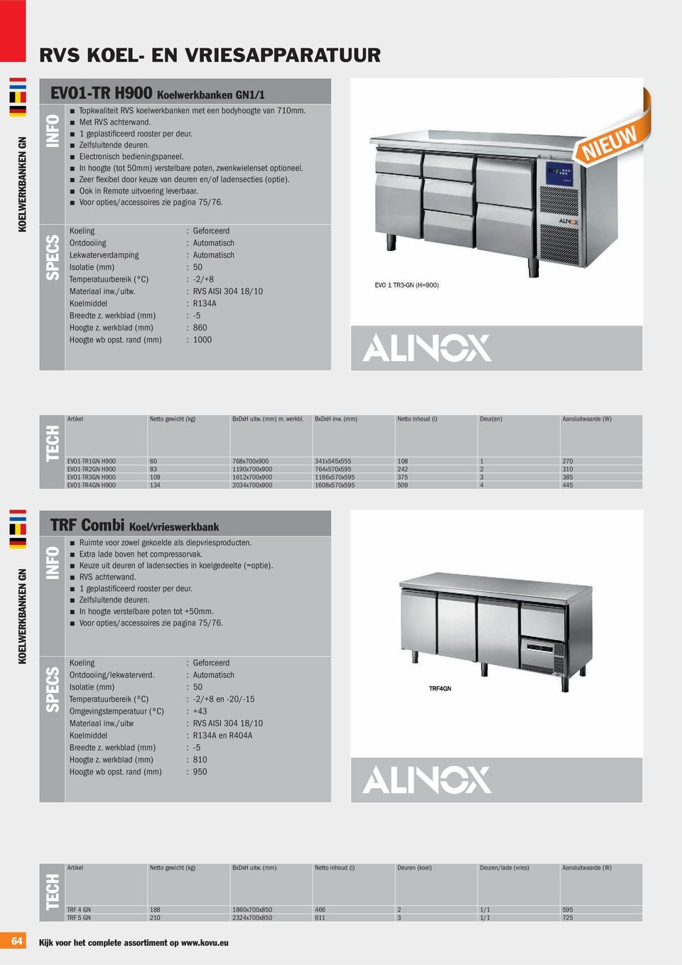 : RVS AISI 304 18/10 Hoogte z. werkblad (mm) : 860 Hoogte wb opst. rand (mm) : 1000 Artikel Netto gewicht (kg) BxDxH uitw. (mm) m. werkbl. BxDxH inw.