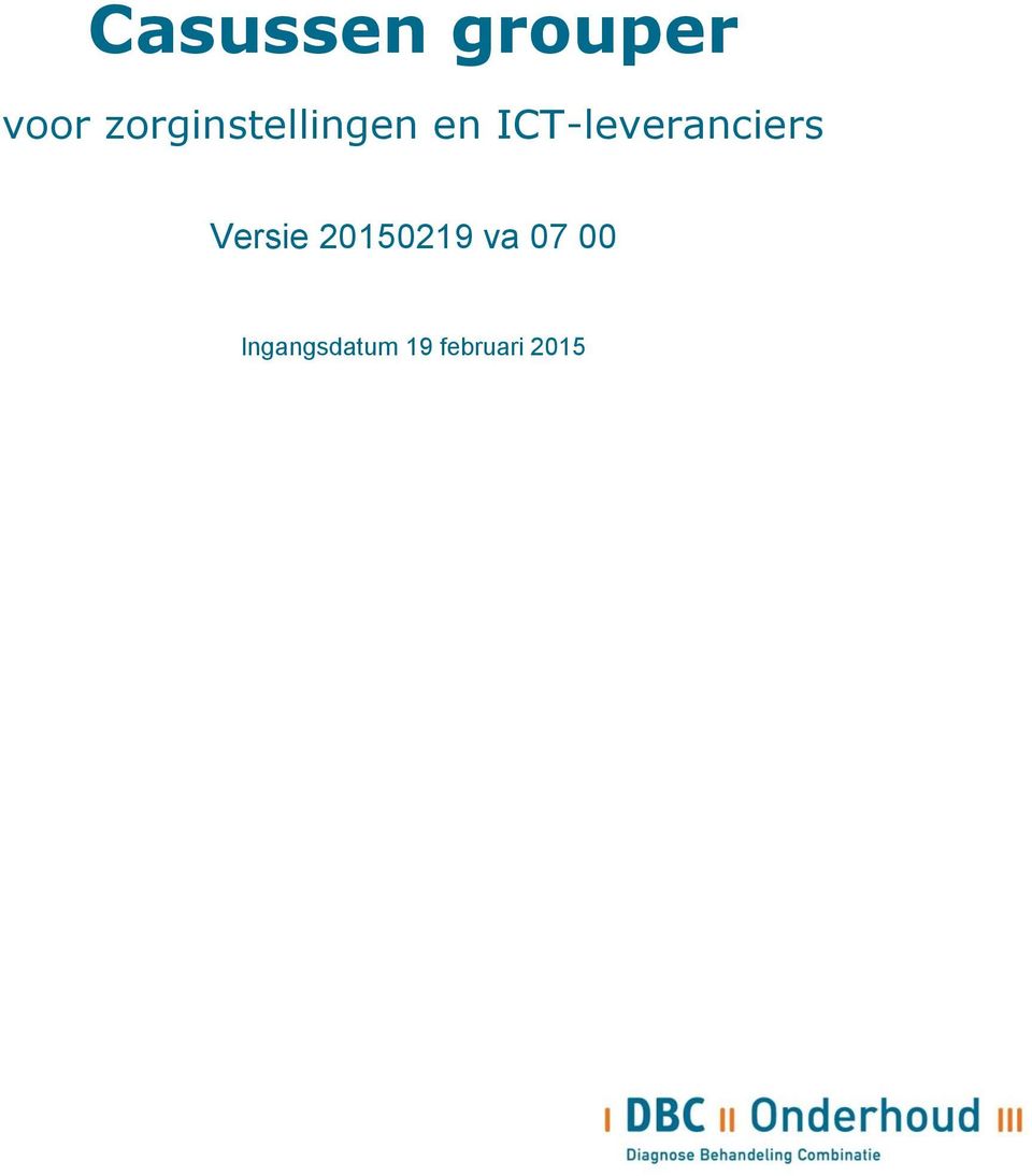 ICT-leveranciers Versie