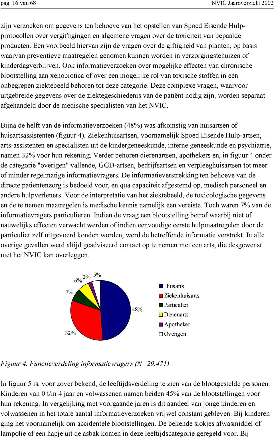 Ook informatieverzoeken over mogelijke effecten van chronische blootstelling aan xenobiotica of over een mogelijke rol van toxische stoffen in een onbegrepen ziektebeeld behoren tot deze categorie.