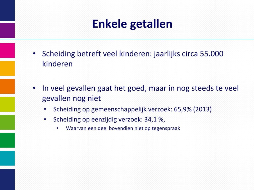 gevallen nog niet Scheiding op gemeenschappelijk verzoek: 65,9% (2013)