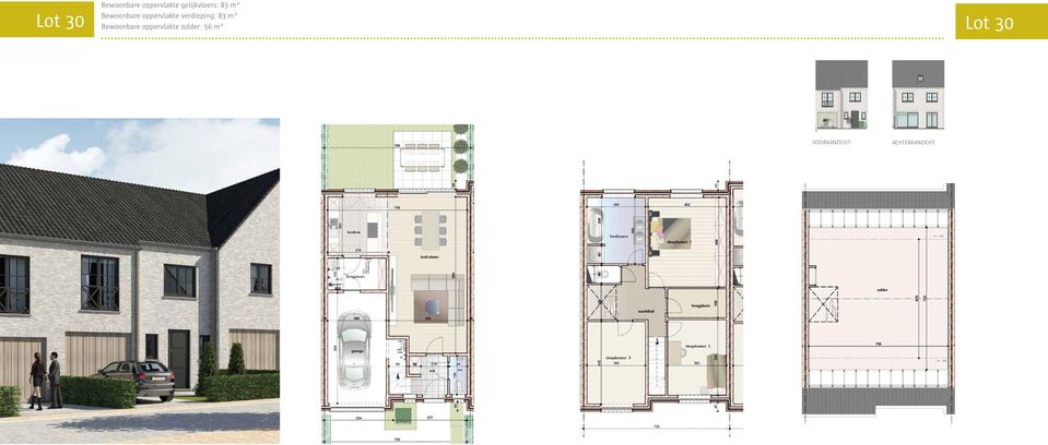 oppervlakte verdieping: 83 m²