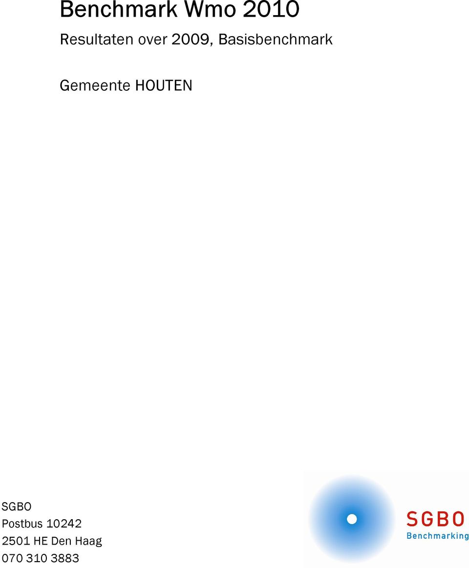 Gemeente HOUTEN SGBO Postbus