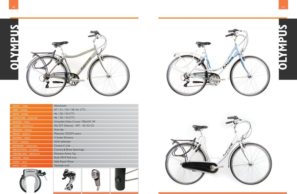 zwart V-brake Shimano AXA defender Curana C-Lite Corona & Brasa