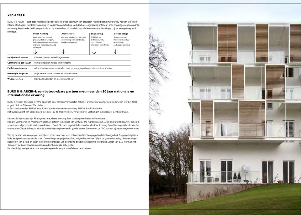 Een strakke bedrĳ fsorganisatie en de interne beschikbaarheid van alle kerncompetenties dragen bĳ tot een geïntegreerd resultaat.