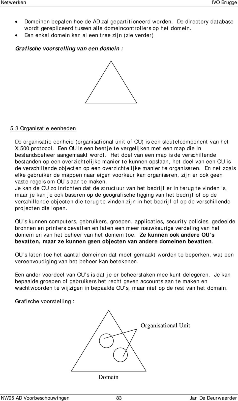 3 Organisatie eenheden De organisatie eenheid (organisational unit of OU) is een sleutelcomponent van het X.500 protocol.