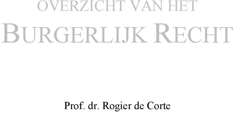 RECHT Prof. dr.