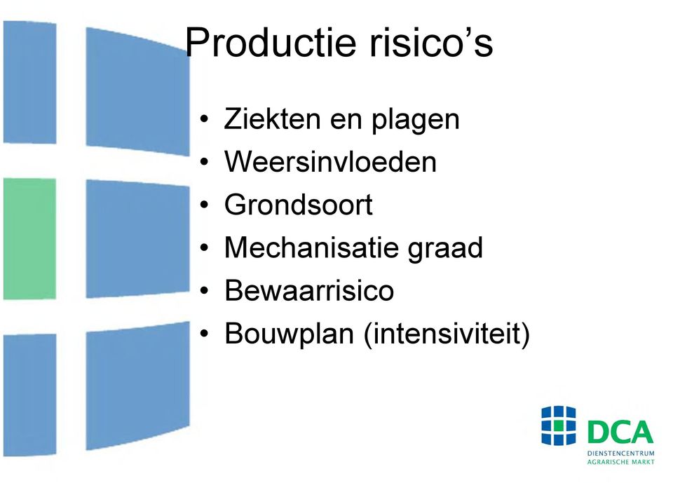 Grondsoort Mechanisatie graad